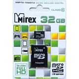 Флеш карта microSD/microSDHC 32GB Mirex Class 10 (SD адаптер)