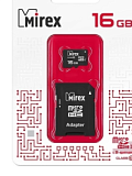 Флеш карта microSD 16GB Mirex microSDHC Class 10UHS-I (SD адаптер)