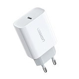 Устройство зарядное сетевое Fast Charging Power Adapter 1*USB-C, 20W, PD EU, белое Ugreen